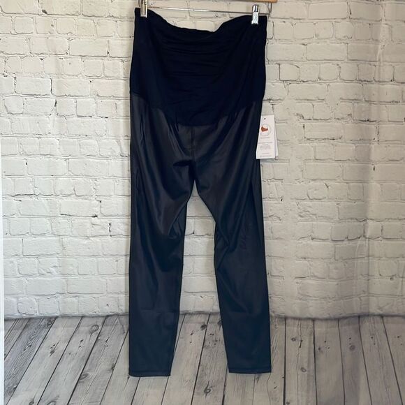 Isabel Maternity Women’s Black Active Legging Crossover Panel size xl, NEW - Picture 1 of 4